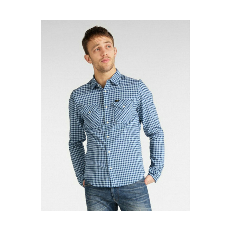 Pánská košile Lee L644DJLR clean western washed blue Slim fit DR