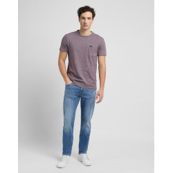 Tričko pánská LEE 112349077 ultimate pocket tee garnet slim fit