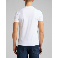 Pánské tričko Lee L62ECM12 Twin Pack V Neck White