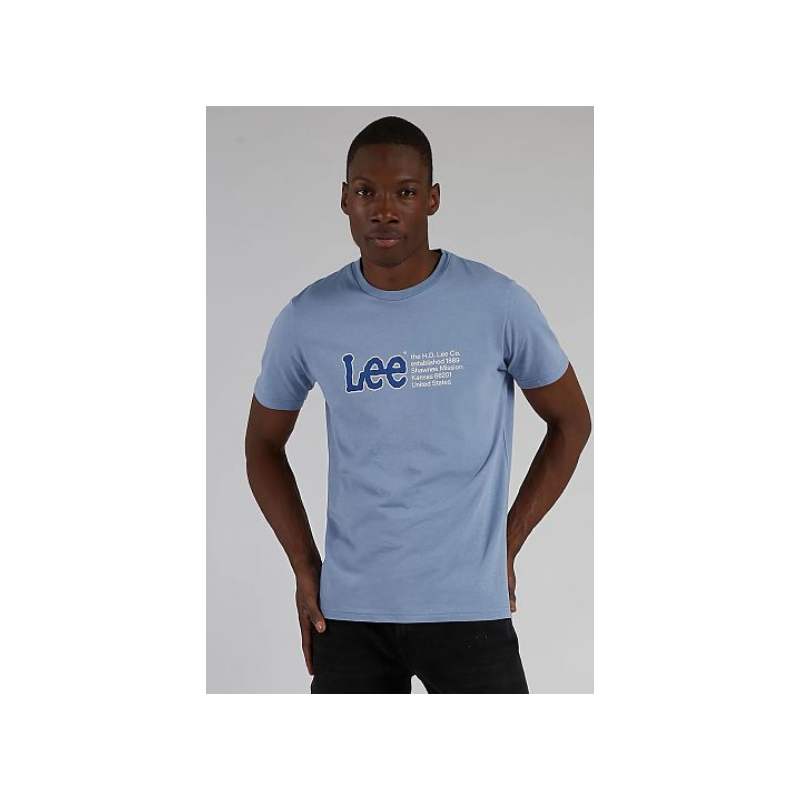 Pánské tričko Lee L69JFQ39 Logo Tee in Dreamy Blue