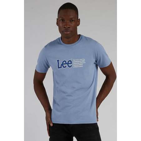 Pánské tričko Lee L69JFQ39 Logo Tee in Dreamy Blue