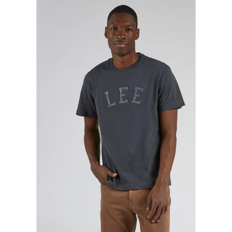 Pánské tričko Lee L69OFEON Applique Tee in Washed Black