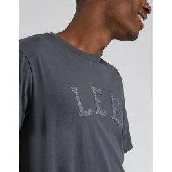 Pánské tričko Lee L69OFEON Applique Tee in Washed Black