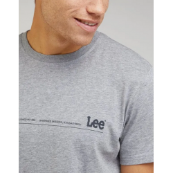 Pánské tričko Lee LL03FQ03 Small Logo Tee Sharp Grey Mele