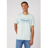 Pánské tričko Wrangler W70JD3X6U Frame Logo Tee Surf Spray