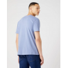 Pánské tričko Wrangler W70MD3X4Q Sign Off Tee In Stone Wash Blue