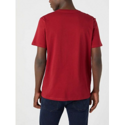 Pánské tričko Wrangler W70MD3XRO Sign Off Tee In Rhubarb Red