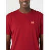 Pánské tričko Wrangler W70MD3XRO Sign Off Tee In Rhubarb Red