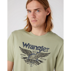 Pánské tričko Wrangler W70PEEG15 AMERICANA tee tea leaf