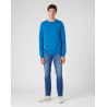 Pánský svetr Wrangler W8A0QJ69F crewneck knit deep water