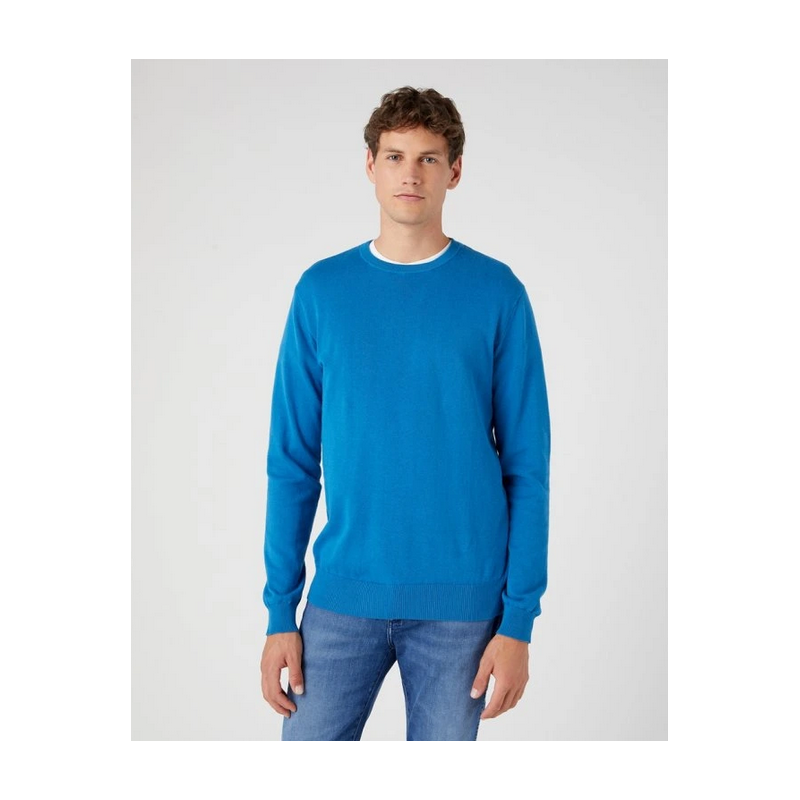 Pánský svetr Wrangler W8A0QJ69F crewneck knit deep water