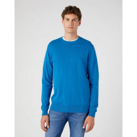 Pánský svetr Wrangler W8A0QJ69F crewneck knit deep water