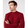 Pánský svetr Wrangler W8A02PXRO crewneck knit rhubarb red