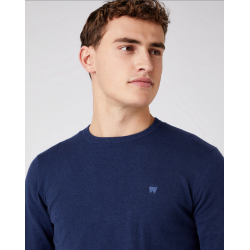 Pánský svetr Wrangler W8A02P114 crewneck knit navy