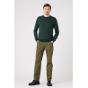 Pánský svetr Wrangler W8A02PG49 crewneck knit sycamore green