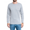 Pánský svetr Wrangler W8A02PX37 crewneck knit  mid grey mel