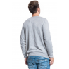 Pánský svetr Wrangler W8A02PX37 crewneck knit  mid grey mel