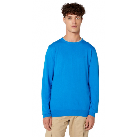 Pánský svetr Wrangler W8A0PDXKL crew knit directoire blue