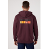 Pánská mikina Wrangler W643ILXU1 graphic hoodie aubergine