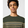 Svetr Wrangler 112357294 Fairisle sweater verdant green