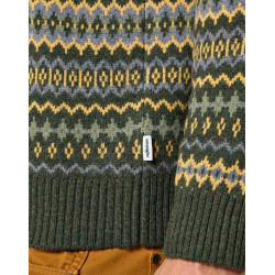 Svetr Wrangler 112357294 Fairisle sweater verdant green