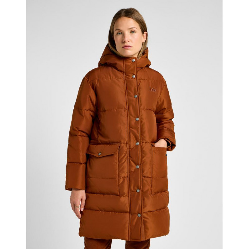 Kabát Lee 112355178 L long puffer jacket clove L56FMKxx