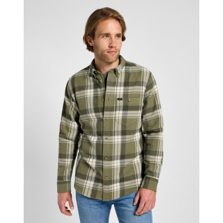 Pánská košile Lee 112355757 riveted shirt mercantile green