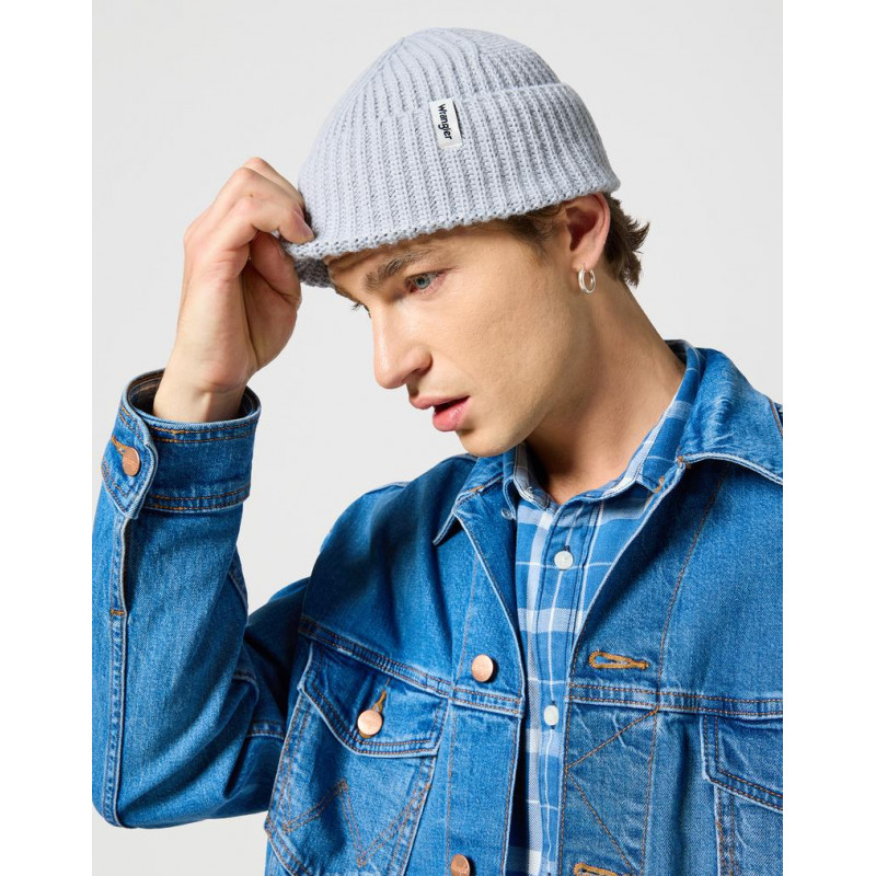 Čepice Wrangler 112356871 sign off beanie pearl blue 