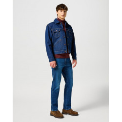 Pánské džíny Wrangler 112358220 Texas slim dark trails  brushed