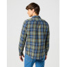 Košile pánská Wrangler 112357239 1 PKT shirt green blue