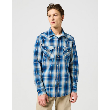 Košile pánská Wrangler 112357251 western shirt buffalo indigo