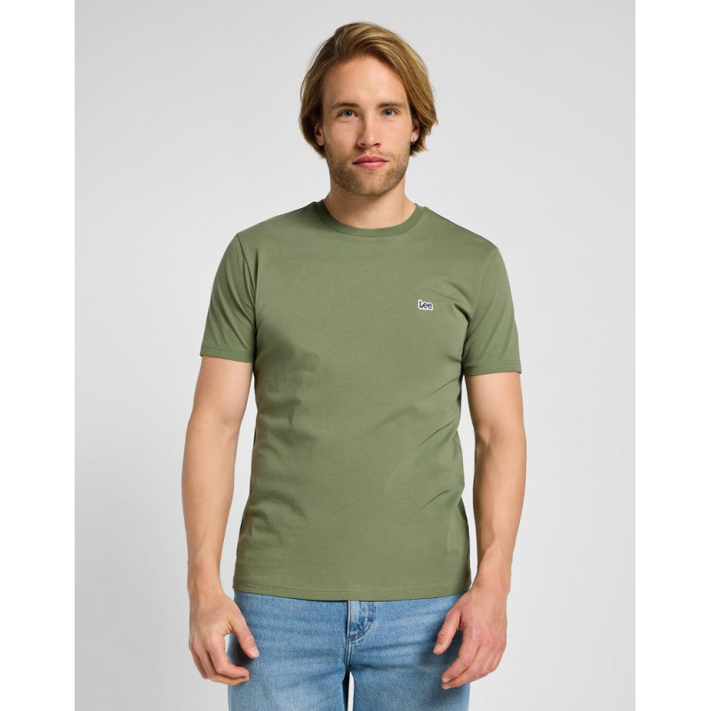 Pánské tričko Lee 112355586 SS patch logo tee mercantile green