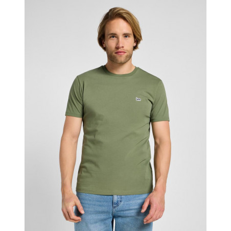 Pánské tričko Lee 112355586 SS patch logo tee mercantile green