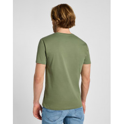 Pánské tričko Lee 112355586 SS patch logo tee mercantile green