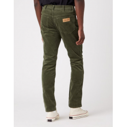 Pánské manšestrové kalhoty Wrangler W12SECG40 Texas slim cord militare green, manšestr