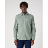 Pánská košile Wrangler 112341065 1 pocket  shirt green milieu manšestrová