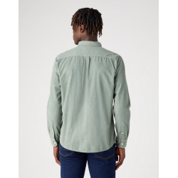 Pánská košile Wrangler 112341065 1 pocket  shirt green milieu manšestrová