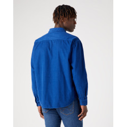 Pánská košile Wrangler 112341113 2 pocket  patch true blue manšestrová