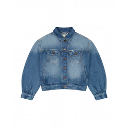 Dámská bunda Wrangler 112352300 S jumbo trucker jacket promises kept