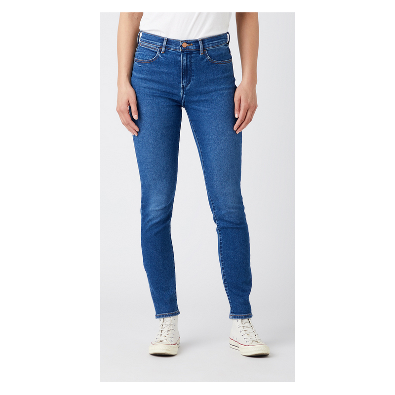 Dámské džíny Wrangler 112141265 W27H4734R High rise skinny CAMELLIA