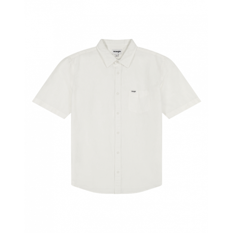 Košile pánská Wrangler 112352187 SS 1PKT shirt worn white