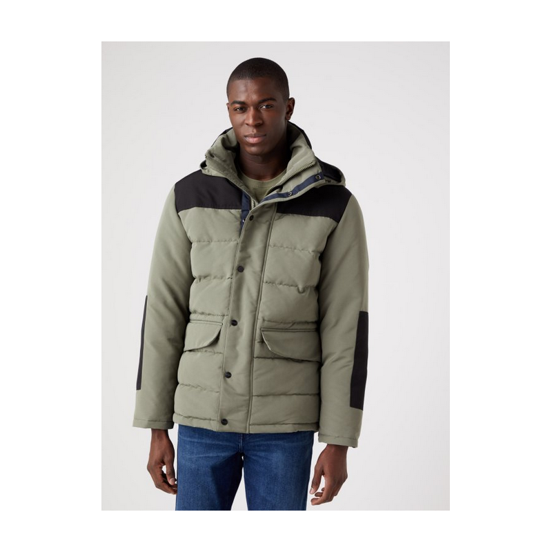 Pánská bunda Wrangler W4B2WWX45 jacket bodyguard dusty olive, zimní