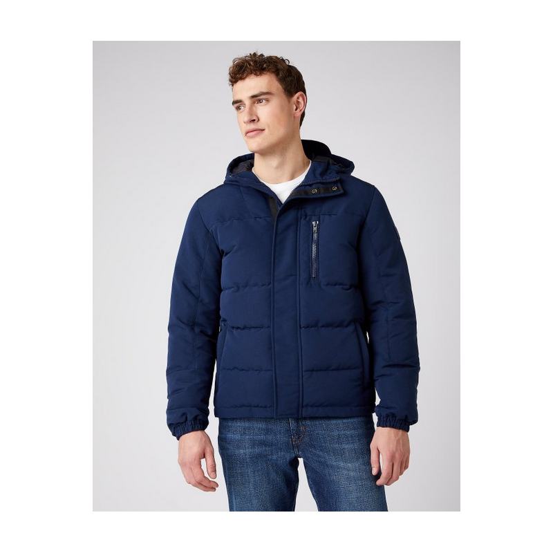 Pánská bunda Wrangler W4D7WW114 puffer jacket navy, zimní