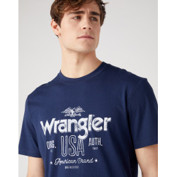 Pánské tričko Wrangler 112341142 W70PEE114 Americana tee navy