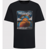 Pánské tričko Wrangler W7L4GFXVD Vintage Tee Washed black