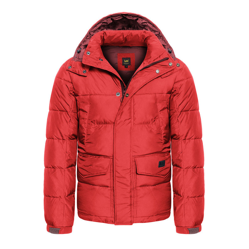 Pánská bunda Lee L87XUMKG puffer jacket regular fit warp red, zimní