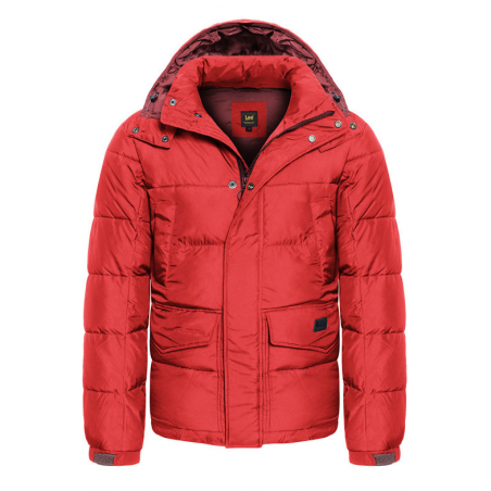 Pánská bunda Lee L87XUMKG puffer jacket regular fit warp red, zimní