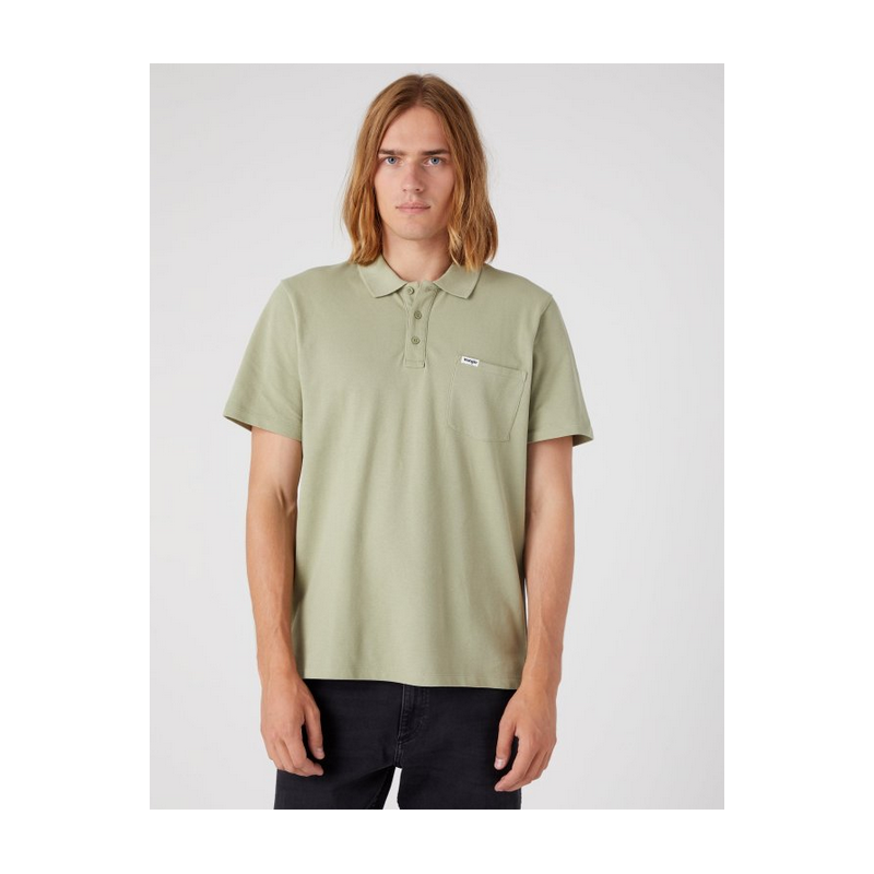 Pánské tričko Wrangler W7BJK4G15 Polo Shirt Tea Leaf 