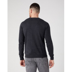 Svetr Wrangler 112343091 crewneck knit dark grey melee