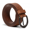 Pánský opasek Wrangler W0E1U1X81 belt cognac, kožený opasek